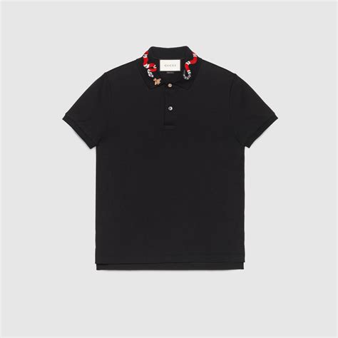 gucci cotton polo with snake embroidery replica|gucci t shirt authentication.